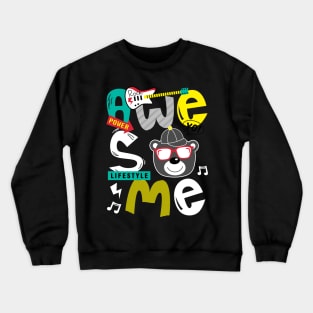 awesome typography design Crewneck Sweatshirt